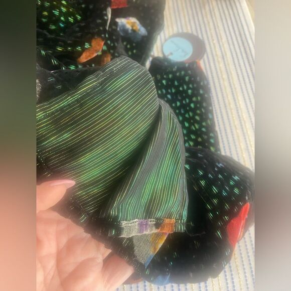 Anthropologie Eva Franco Mini Dress Womens Floral Velvet Multicolored Sz XL NWT - Picture 9 of 16